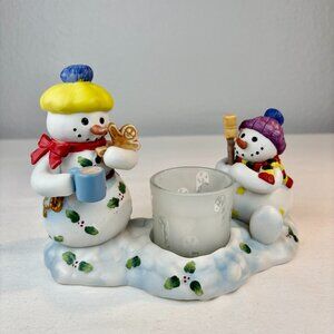 PartyLite Snowbell Kids (P7869) Votive Holder - Snowman tealite candle holder